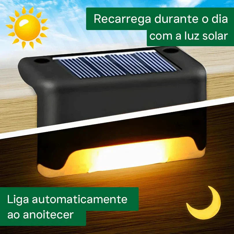 KIT 2 Luminárias Solares LED | Luz Quente IP65 PowerMax