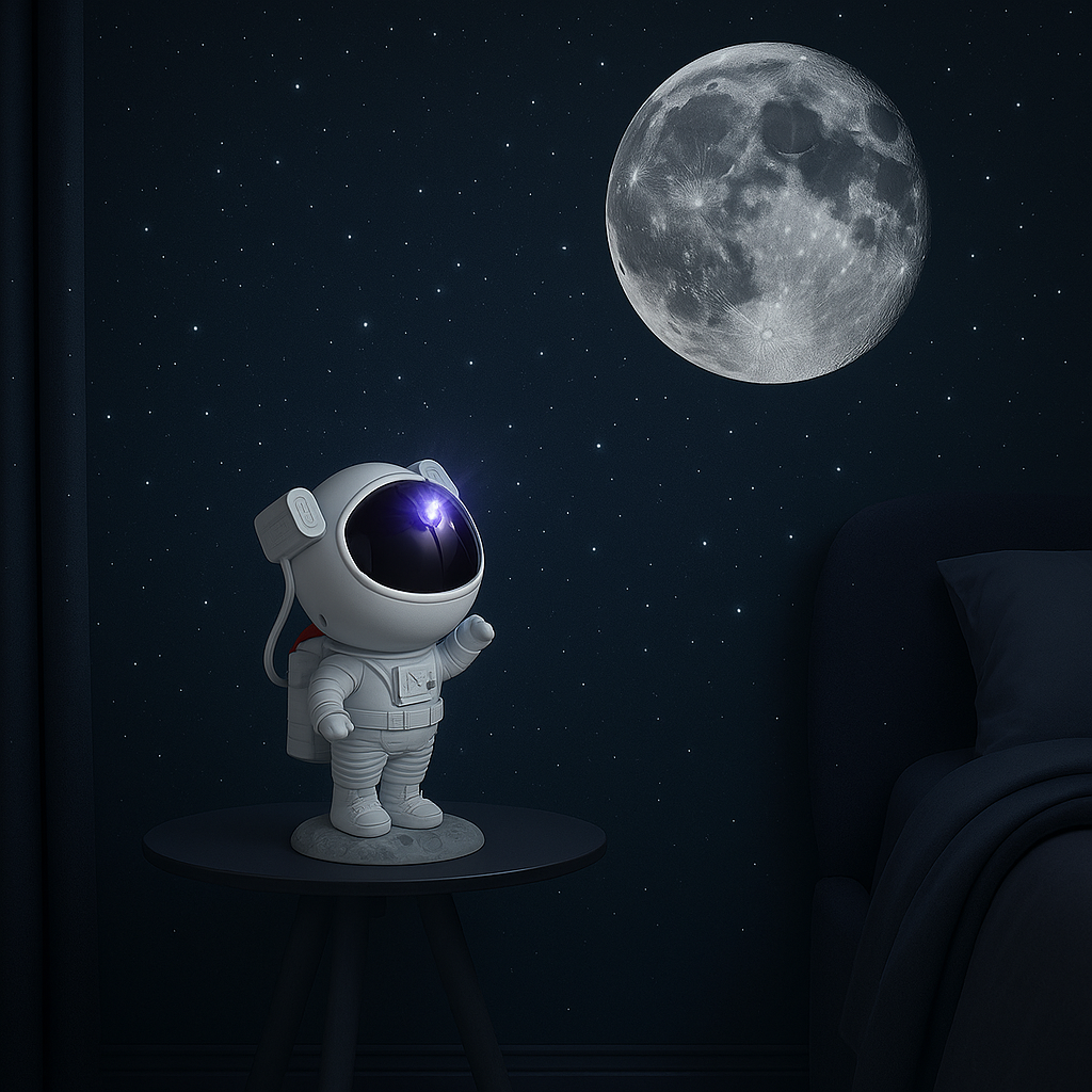 Projetor Astronauta com Som e Luz - Estrelito