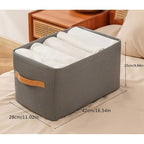 Kit 4 Organizadores Dobráveis p/ Roupas – Cinza ou Caqui