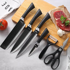 SteelChef Pro 6 Peças – Kit de Facas Profissionais Antiaderentes